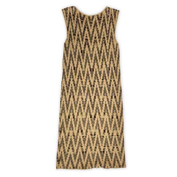 Vintage Jones New York Chevron Sweater Dress S Knit Midi Sheath - Picture 4 of 9